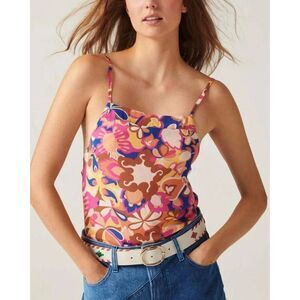 ba&sh Sery Floral Print Viscose Camisole Tank Top Multicolor Size Large